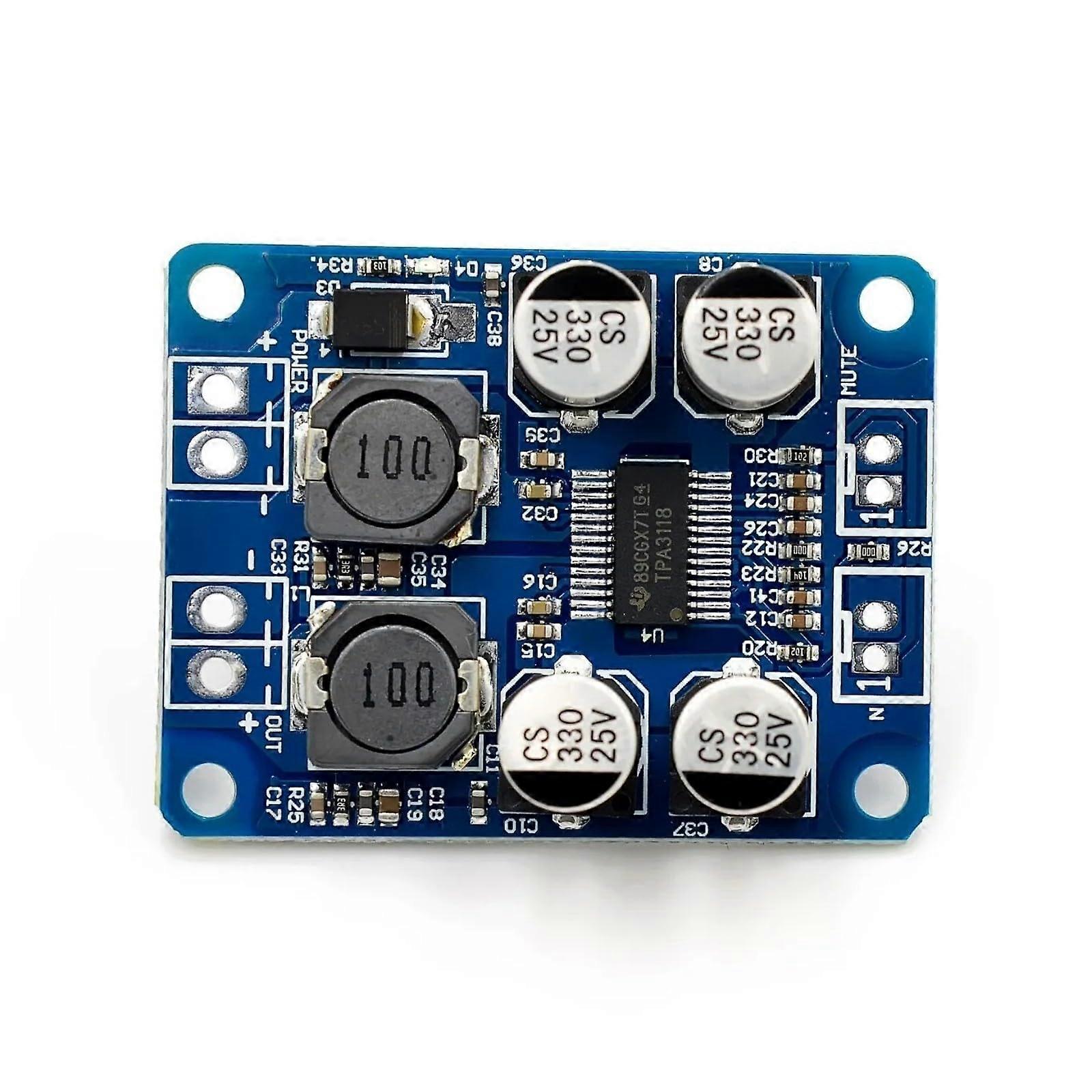 TPA3118 Power Amplifier Module With 60W Output, PBTL Bridge, Compact PCB Design For Enhanced Sound