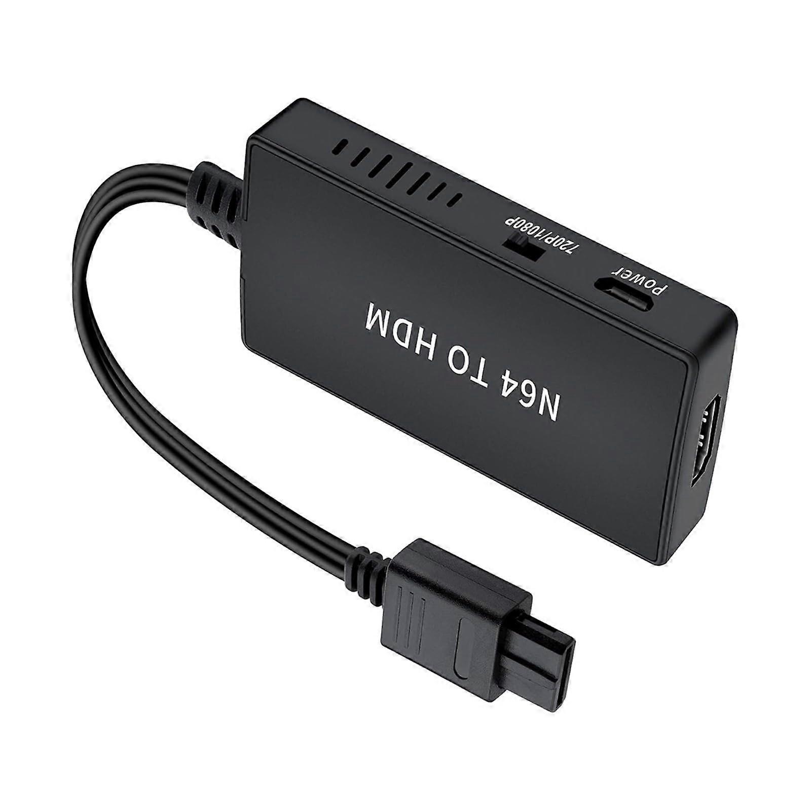 Portable N64 To HDTV Converter Adapter 1080P Video Output Compatible For Gaming Monitors And Projectors