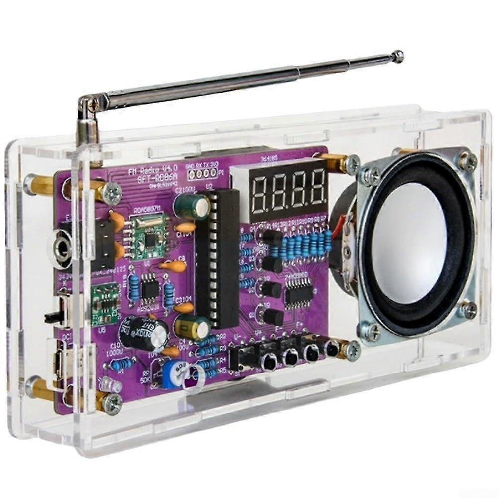 FM Radio Kit With AXS2031 Digital Chip, Soldering Practice Kit For DIY Electronics Project, Learning And Teaching