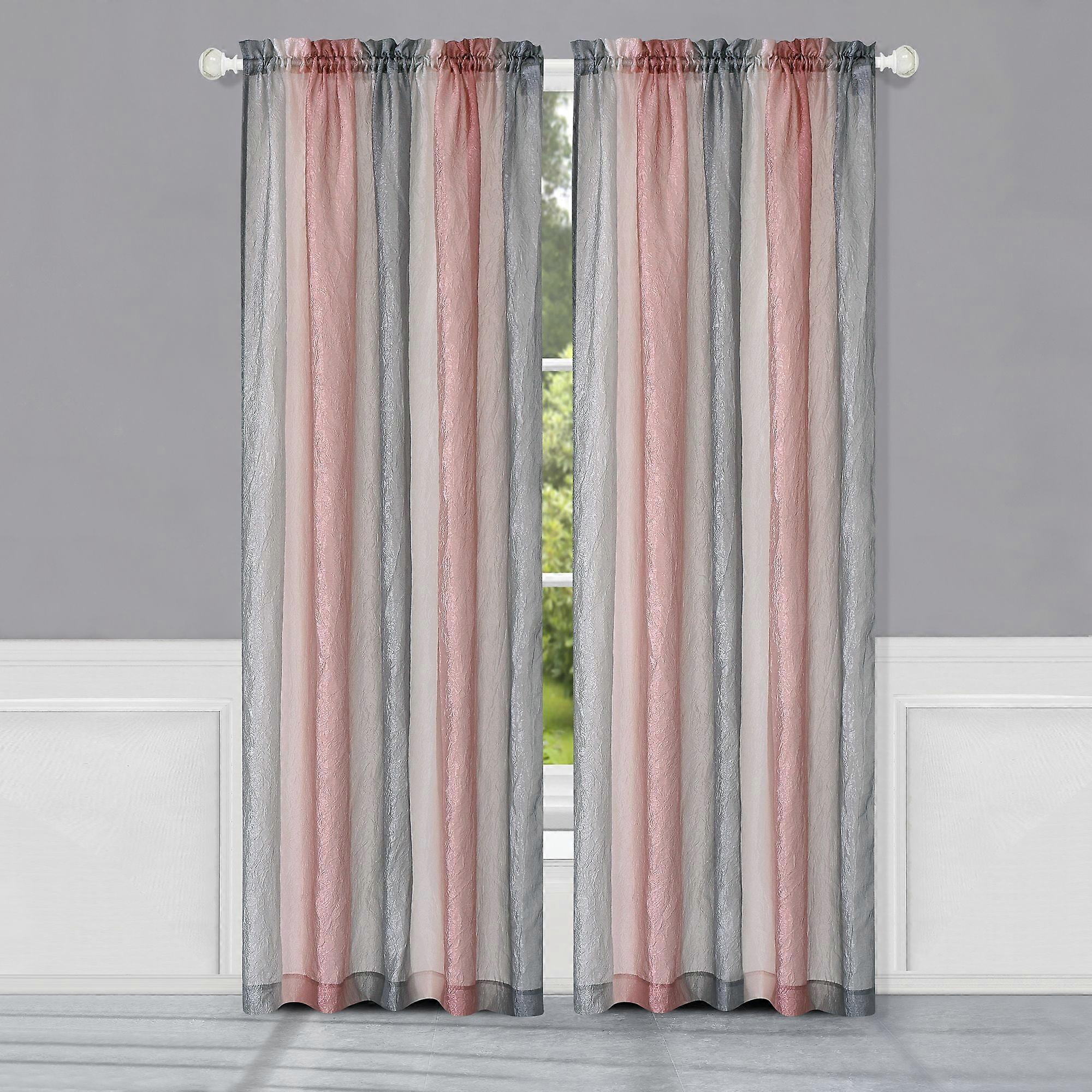 Achim Ombre Polyester Light Filtering Curtain Panel, Blush, 50" x 63"