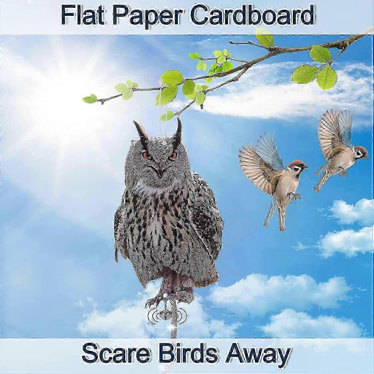 Outdoor Owl Bird Scarer for Patio - Reflective Deterrent for Windows and Balcony