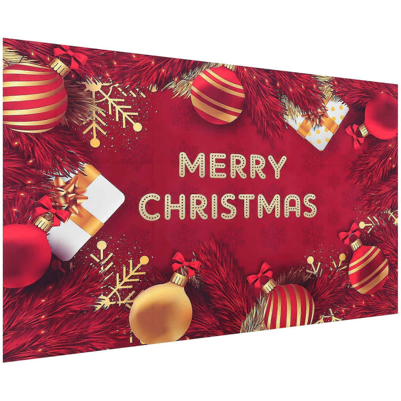 Christmas Backdrop Cloth for Festive Party with Red Cloth Material