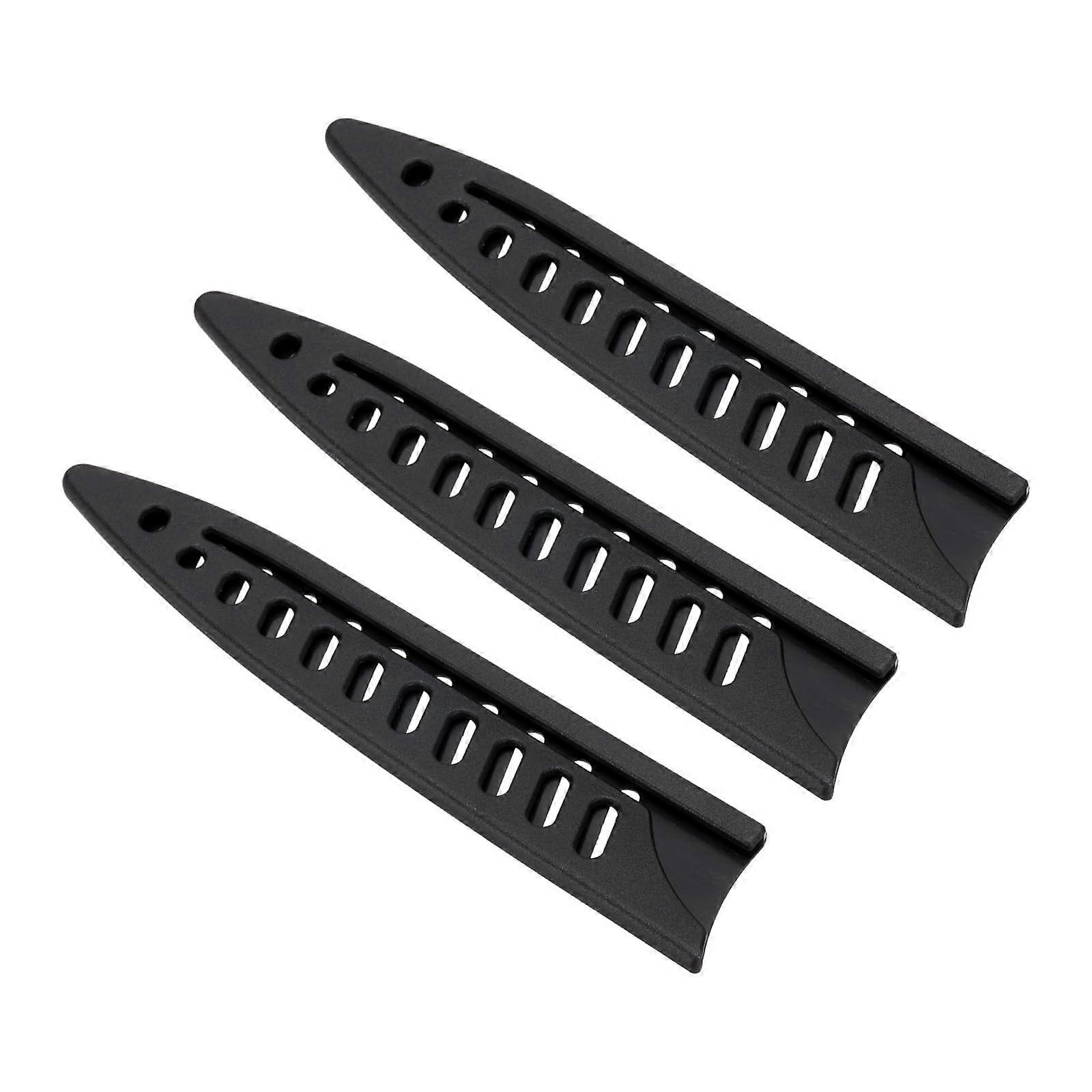 Knife Edge Guard 3 Pack for 5 Inch Utility Knife Sheath with Secure Blade Protection, Black