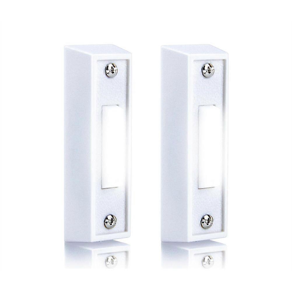 2-Pack LED Lighted Doorbell Button, Wired Push Button Replacement with High Compatibility for Garage and Wall Mount