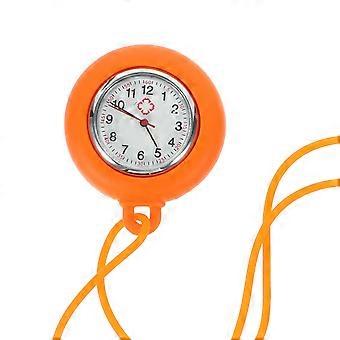 Rond medisch zakhorloge voor verpleegkundigen, hangend, 1 stuk, oranje