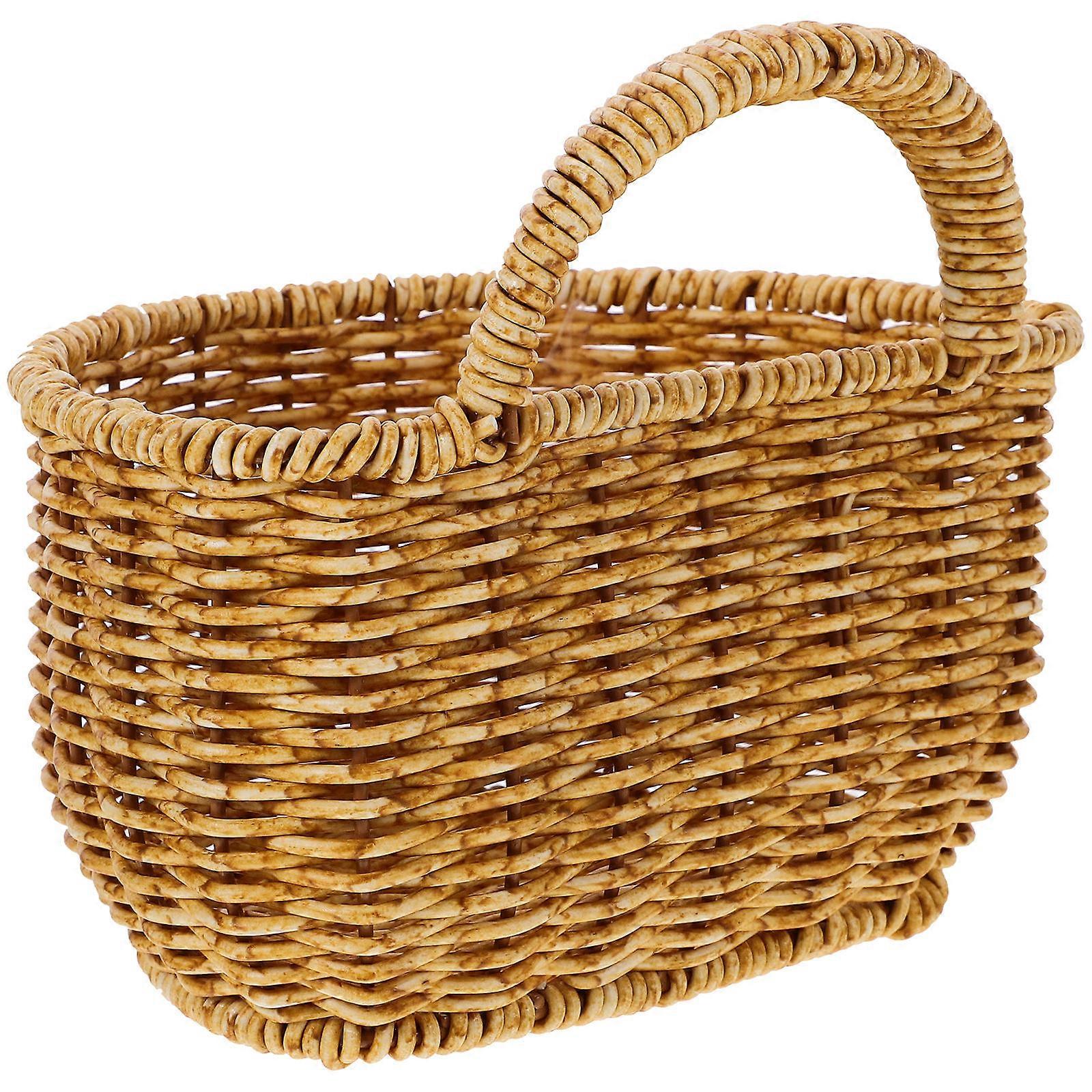 Hand Woven Basket for Storage 2Pcs Lightweight Wall Hanging Organizer