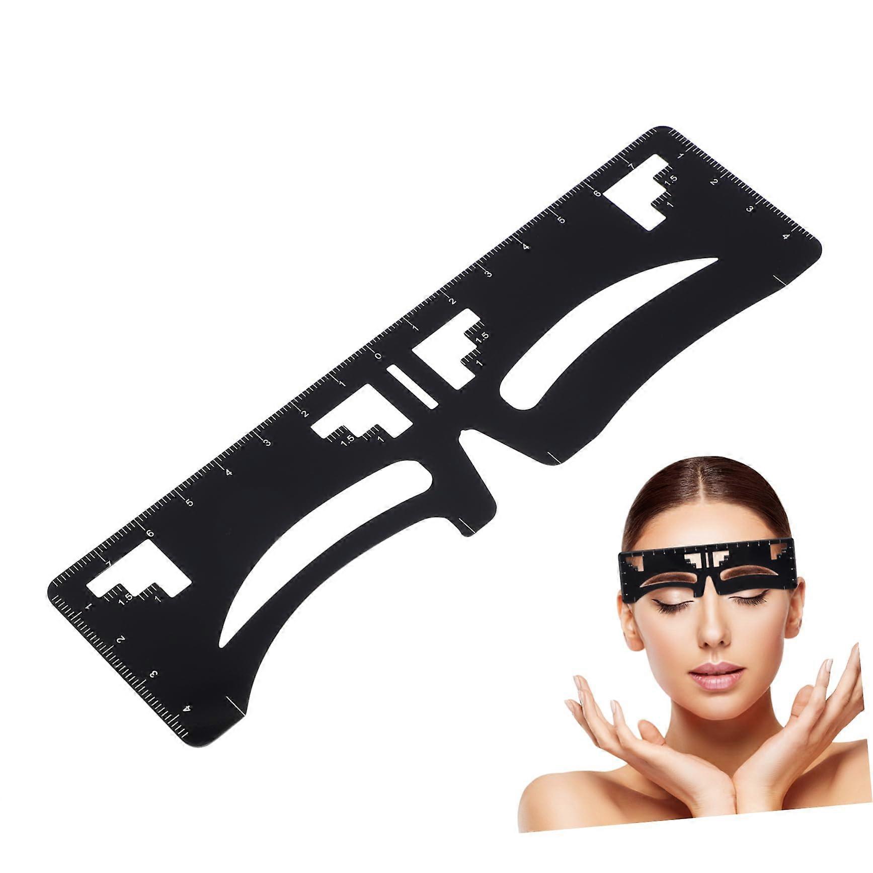 Eyebrow Shaping Tool with Precision Eyebrow Ruler and MultiFunction Stencil for Fast Brow Mapping