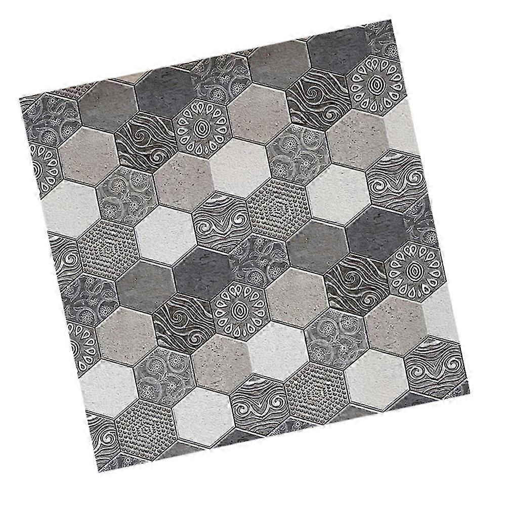 3D Classic Pattern Wall Sticker Hexagonal Self Adhesive Compatible Decoration 1Pcs myi