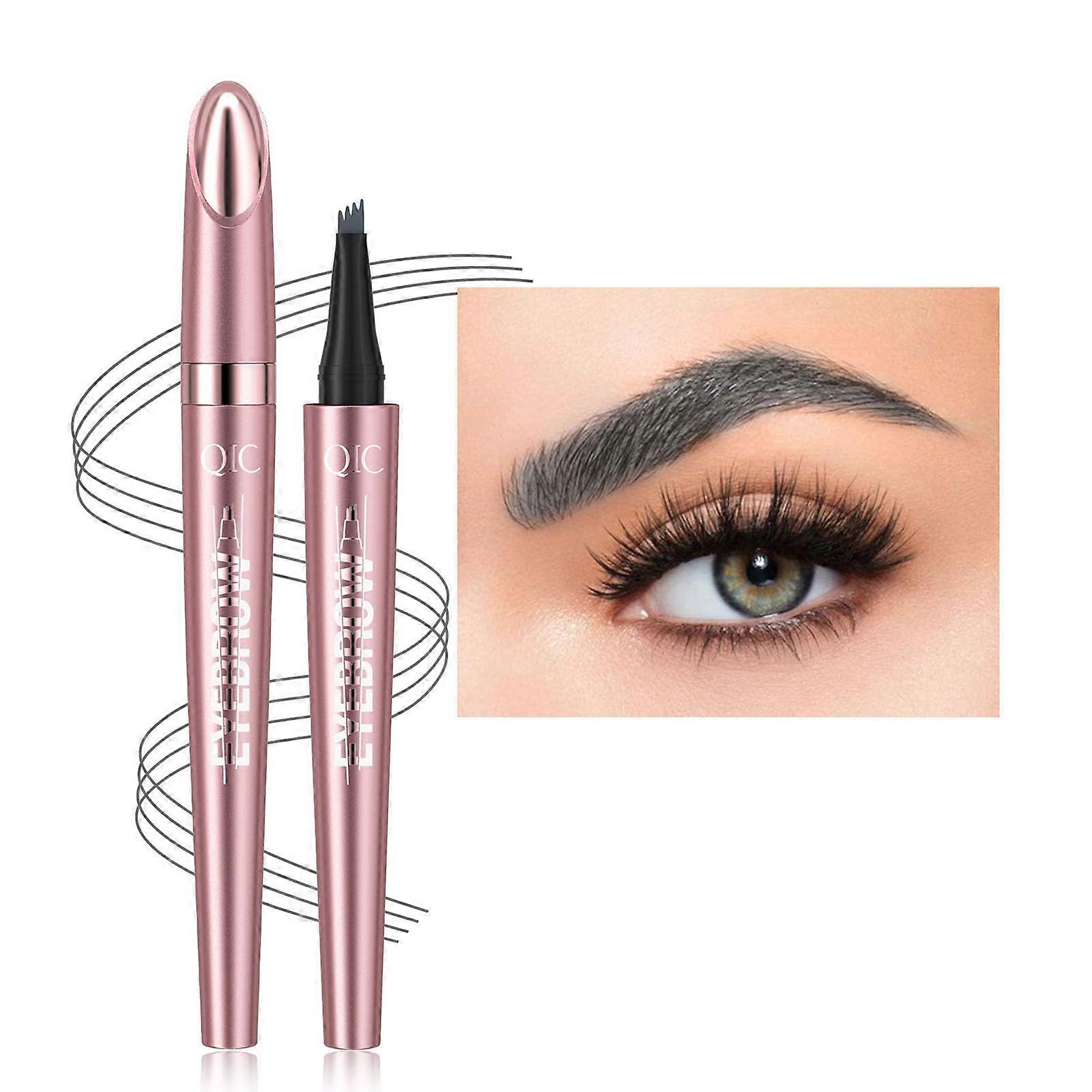 Microblading Eyebrow Pencil Gray03 Waterproof 4Fork Precision Tip LongLasting Brow Definition
