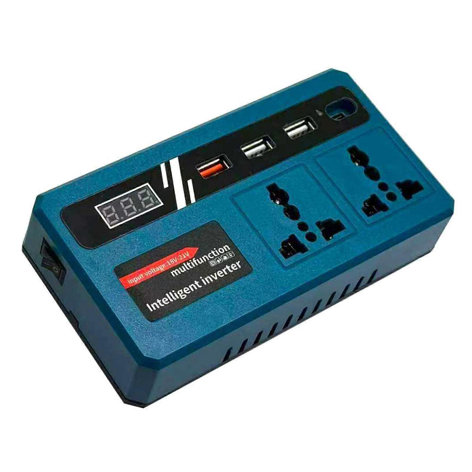 18-21V Power Converter Inverter with Alternating Current Socket and USB Port Charging Multiple Electronics Safely Multicolor