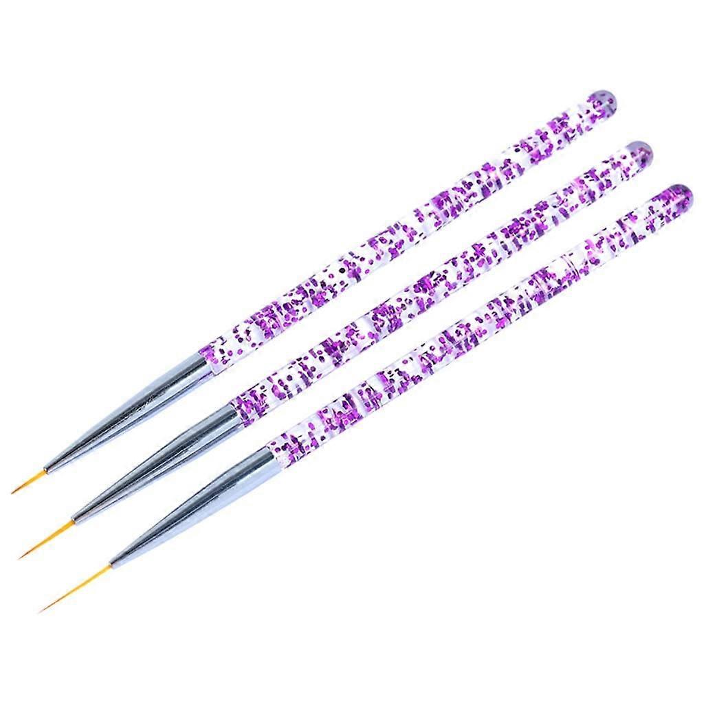 Nail Art Brush Acrylic Manicure Brush with Thin Liner for Precise Design Control and Protective Cap