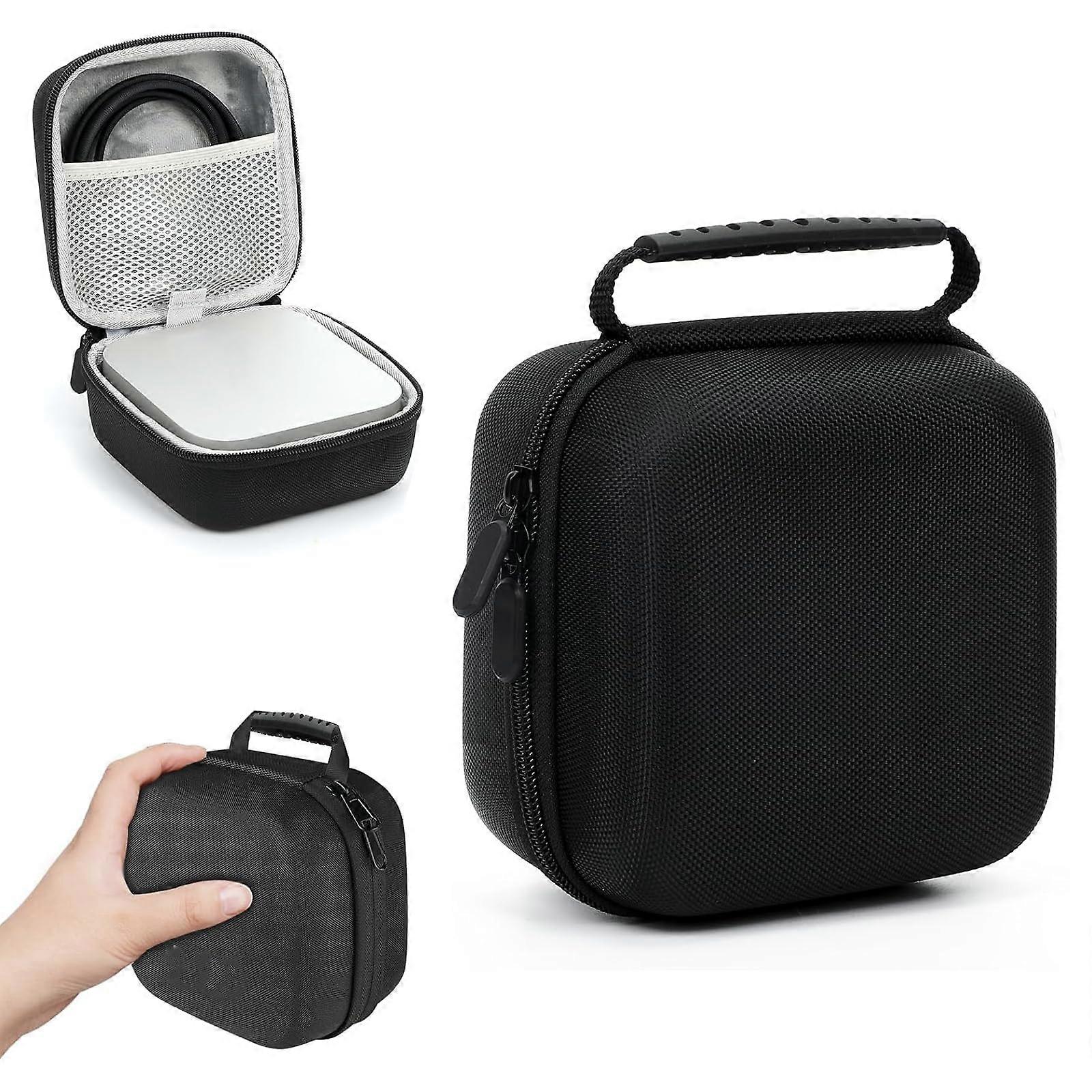 Shockproof Hard Shell Travel Organizer Case with Accessory Storage Black for Mac Mini M4 Pro