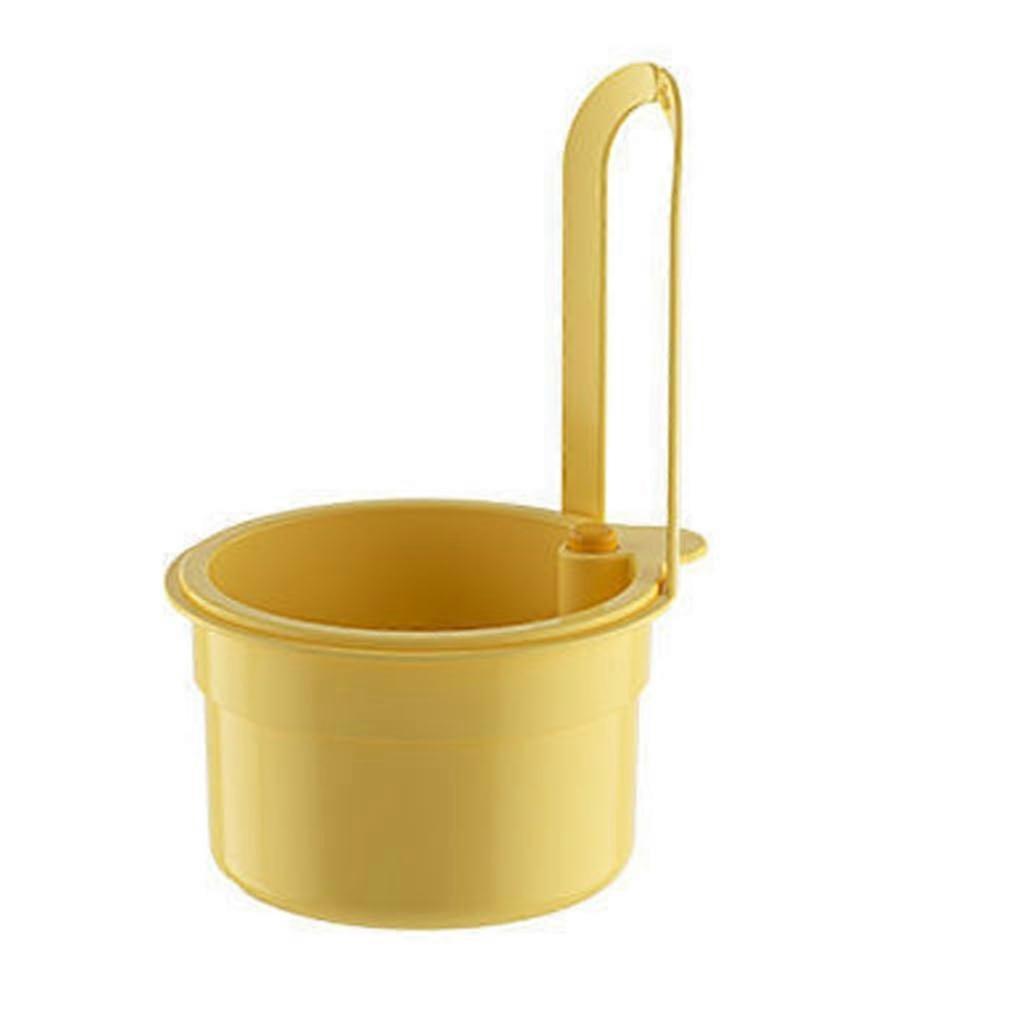 Sink Strainer Basket with Openable Bottom Removable Kitchen Filter for Food Waste Yellow