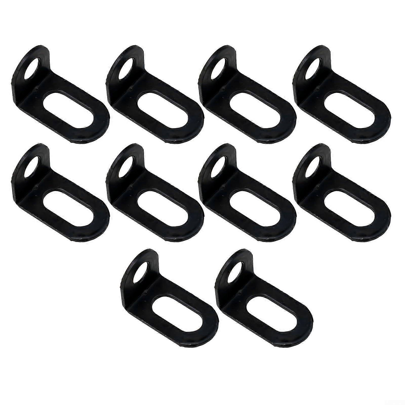 Stainless Steel L Brackets Black 10pcs Rustproof Heavy Duty Right Angle Corner Reinforcement