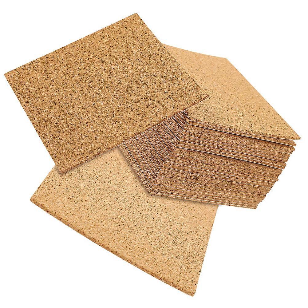 Square Cork Adhesive Sheets for DIY Craft Use 60Pcs Coaster Set
