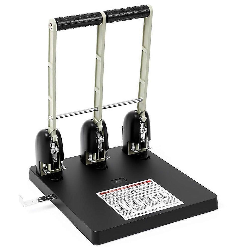 Professional 3-Hole Punch, 150 Sheet Capacity, Ergonomic Handle, Replaceable Cutter, Large Tray