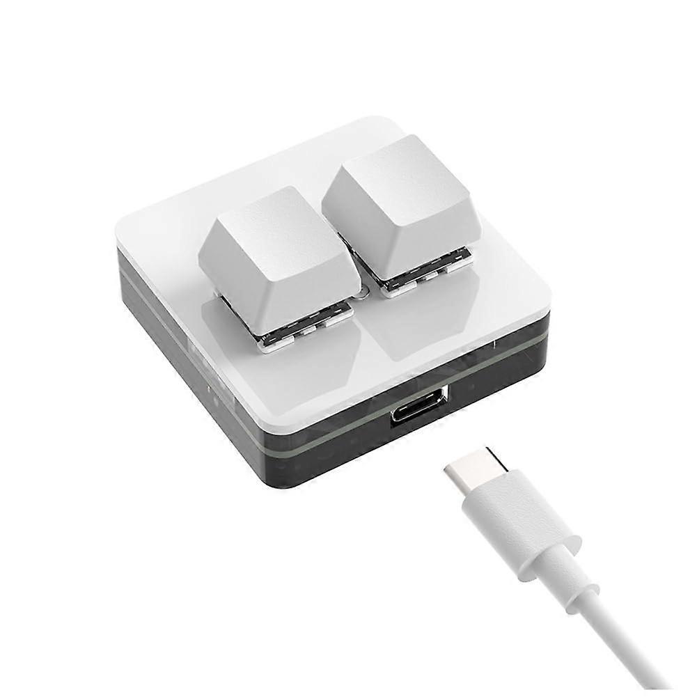 Mechanical Gaming Keyboard with RGB Backlight, Programmable 2 Key Macro for OSU and Gaming, White