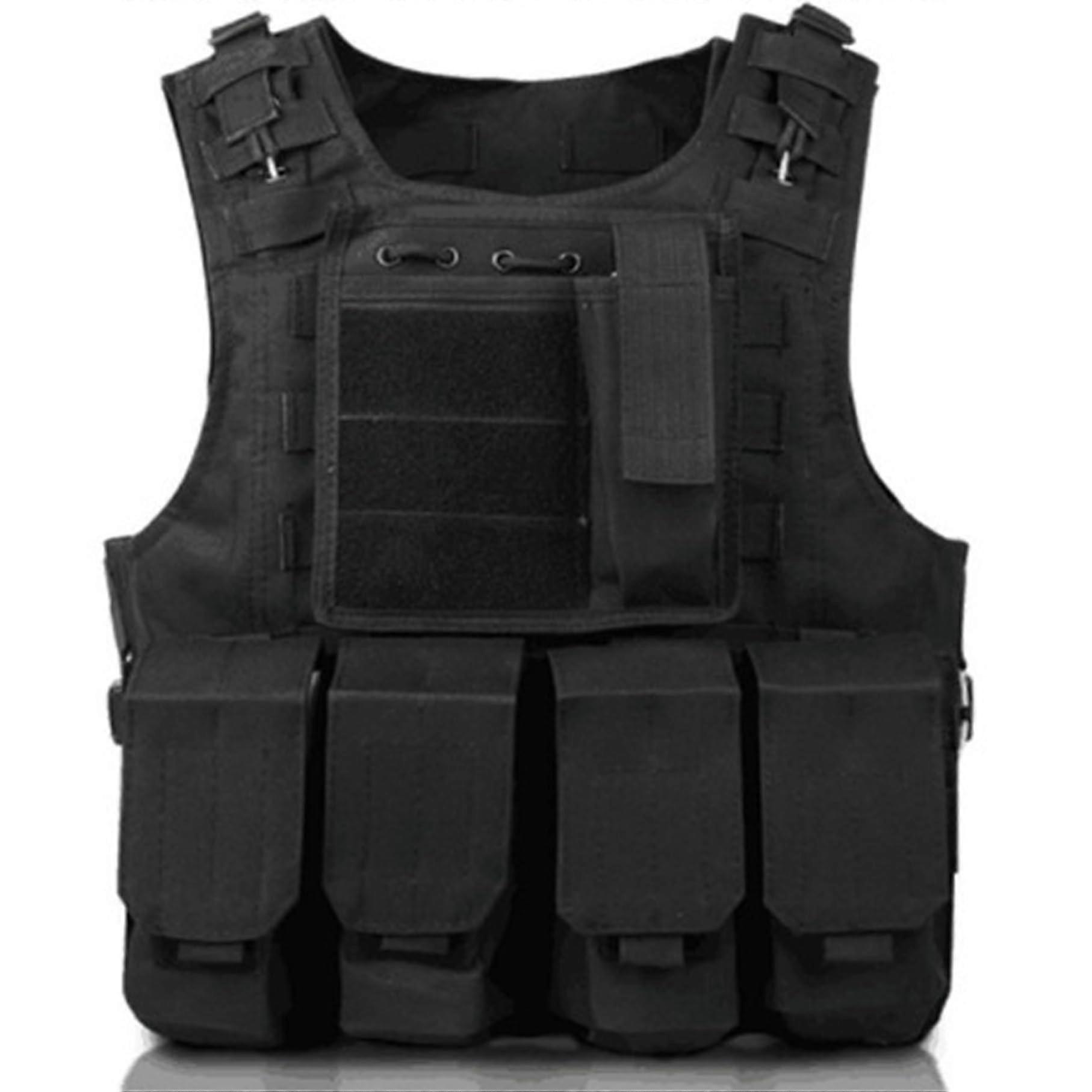 Tactical Vest with Quick Release, Adjustable Plate Carrier for Airsoft Paintball and Training