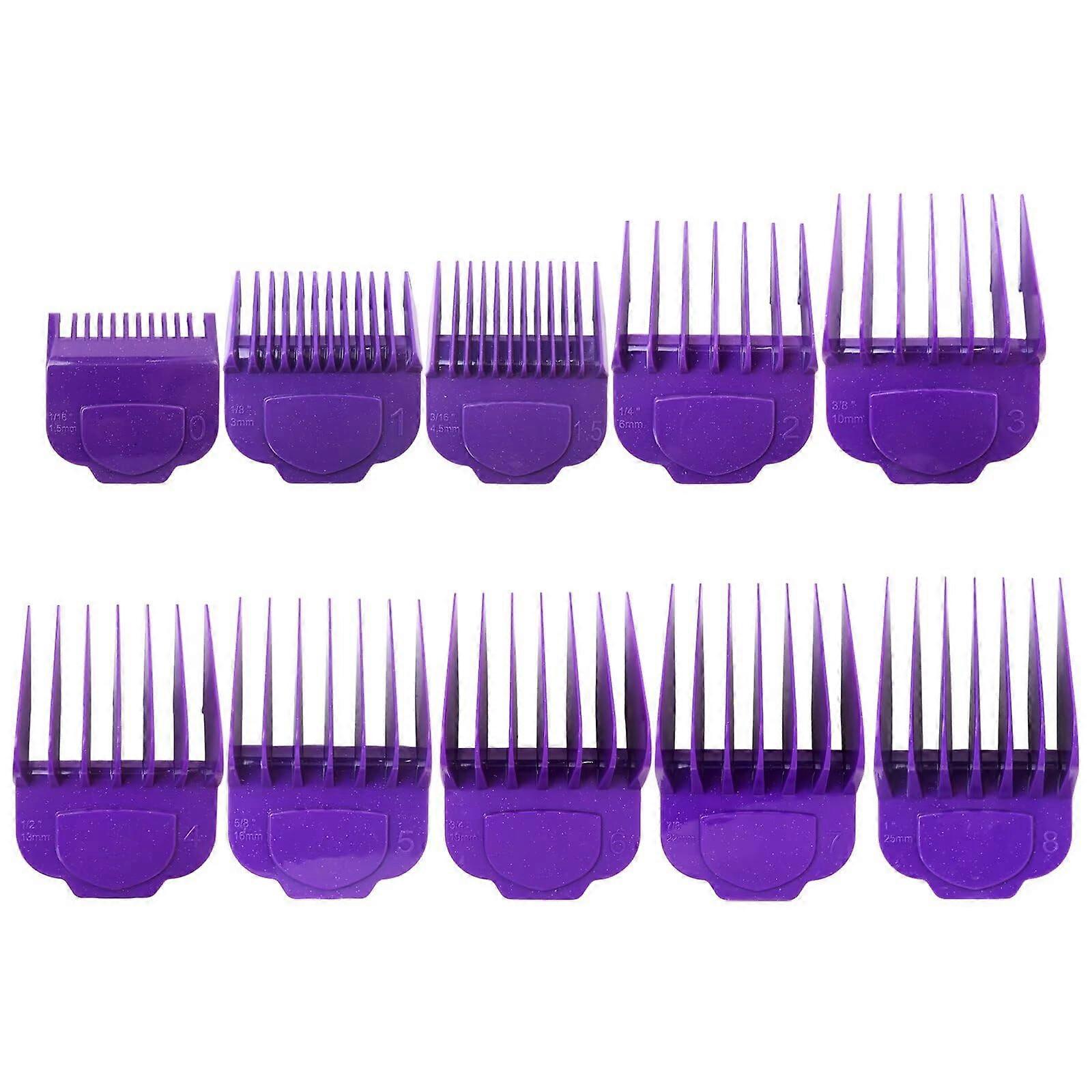10Pack Magnetic Clipper Guards for Andis Master, Durable Polycarbonate Guide Combs 1/16'1' Purple