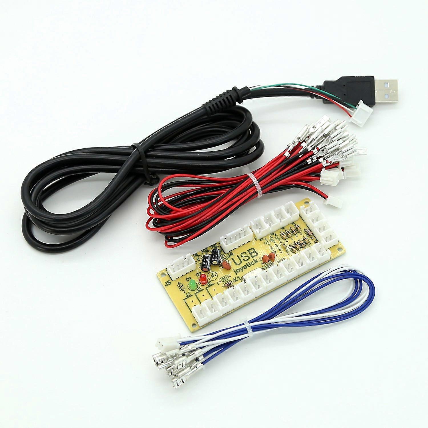 USB Arcade Encoder Zero Delay for PC MAME with 2Pin Joystick and Compatibility with Sanwa Buttons