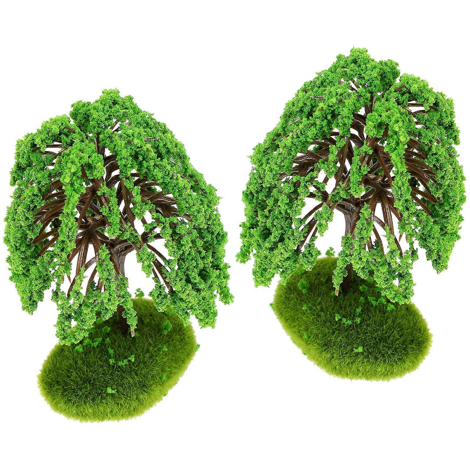 Artificial Tree Model Miniature 2Pcs for DIY Landscape Decoration