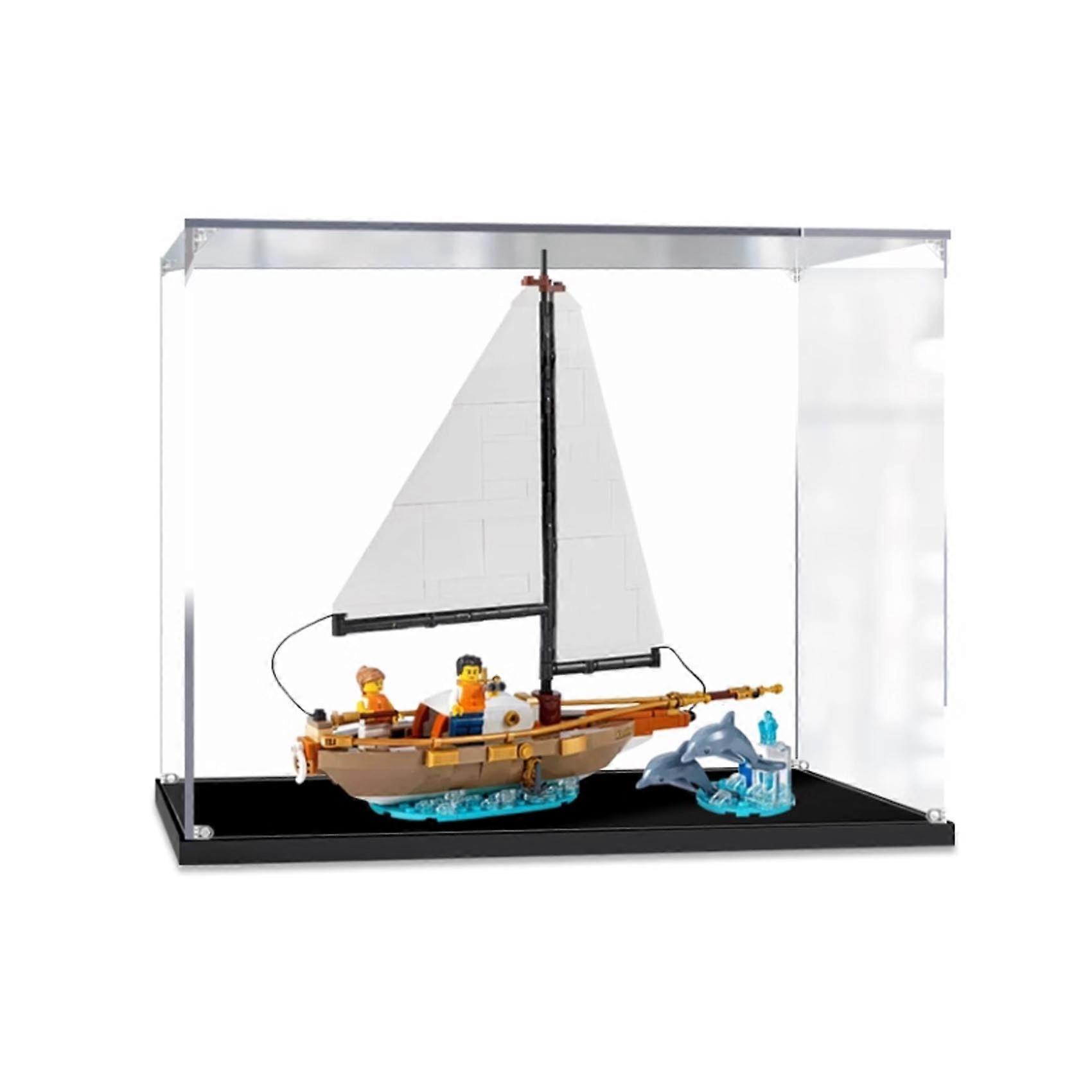 Acrylic Display Case for  40487  Model, Dustproof Clear Showcase, 13.7x3.9x13.7 in