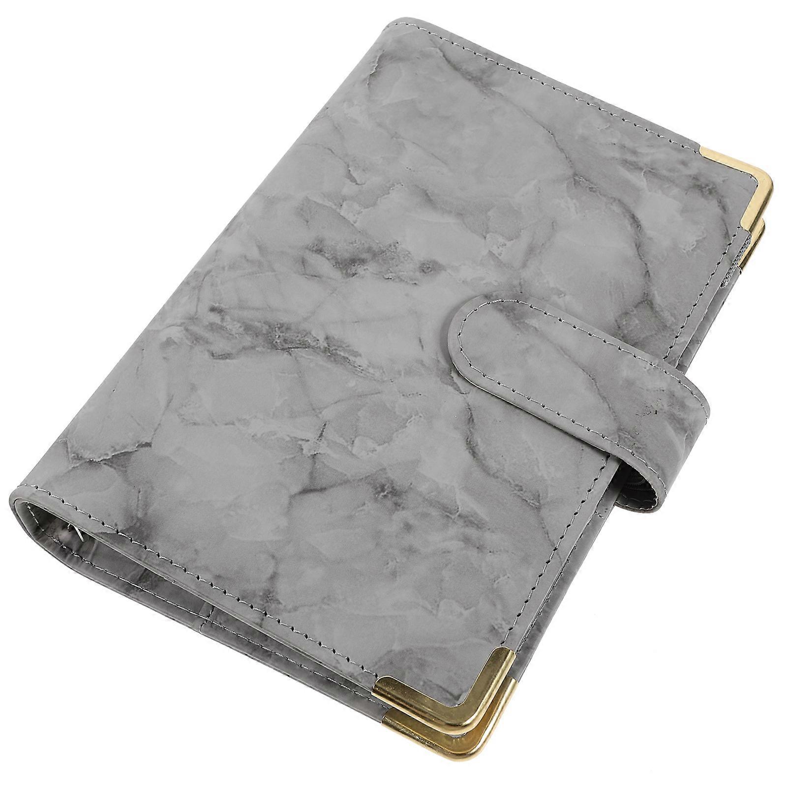 Notebook Binder Cover 6-Ring Binder Cover for Protective Use Grey