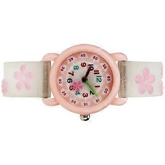Childrens Watch Accurate Time Keeping Fashionable Birthday Gift White Plastic Time Learning 1Pcs