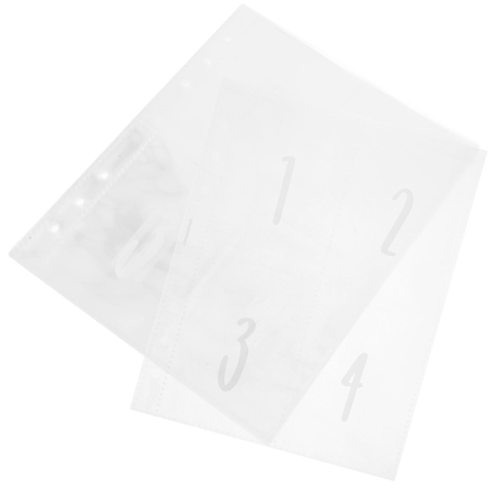 Budget Insert PVC Binder Insert for Storage Use 25 Sheets Portable Budget Pockets