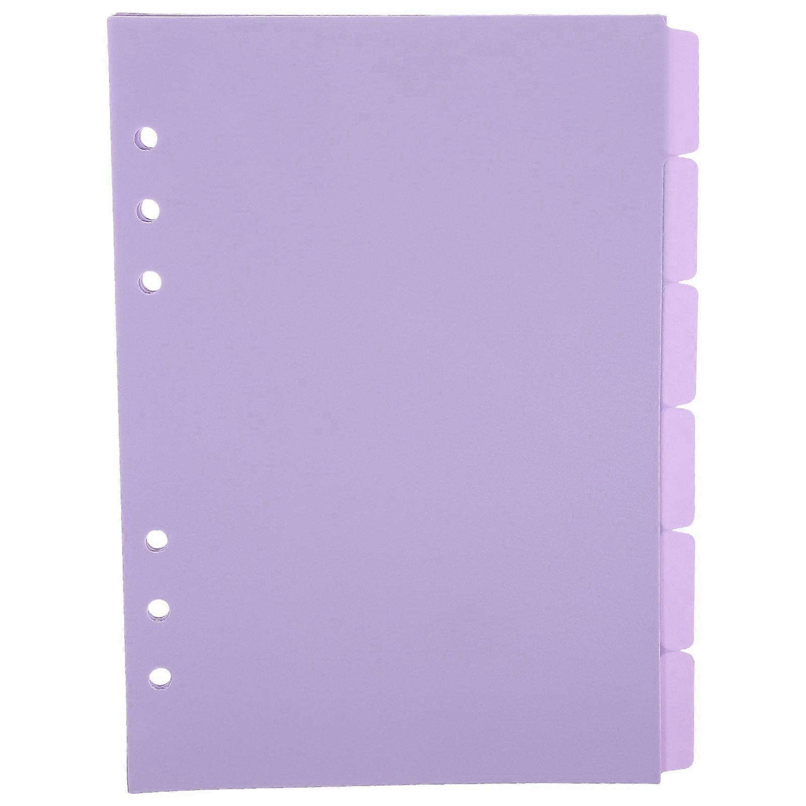 6Pcs Binder Sheet Dividers Replacement Binder 6-hole Insert Dividers with Tabs