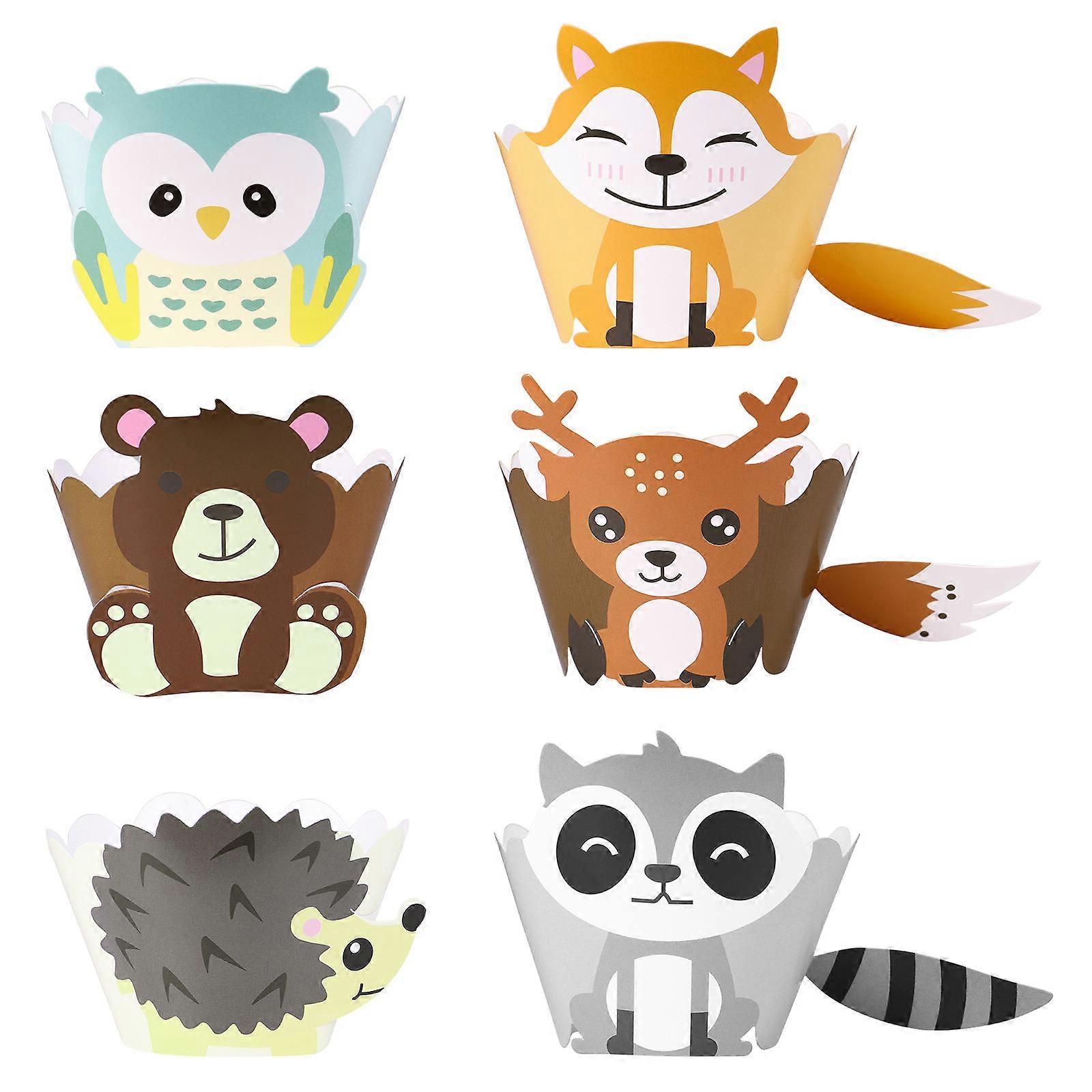 Cupcake Holder Cups Bear Shape for Cake Decorating 24Pcs DIY Pack