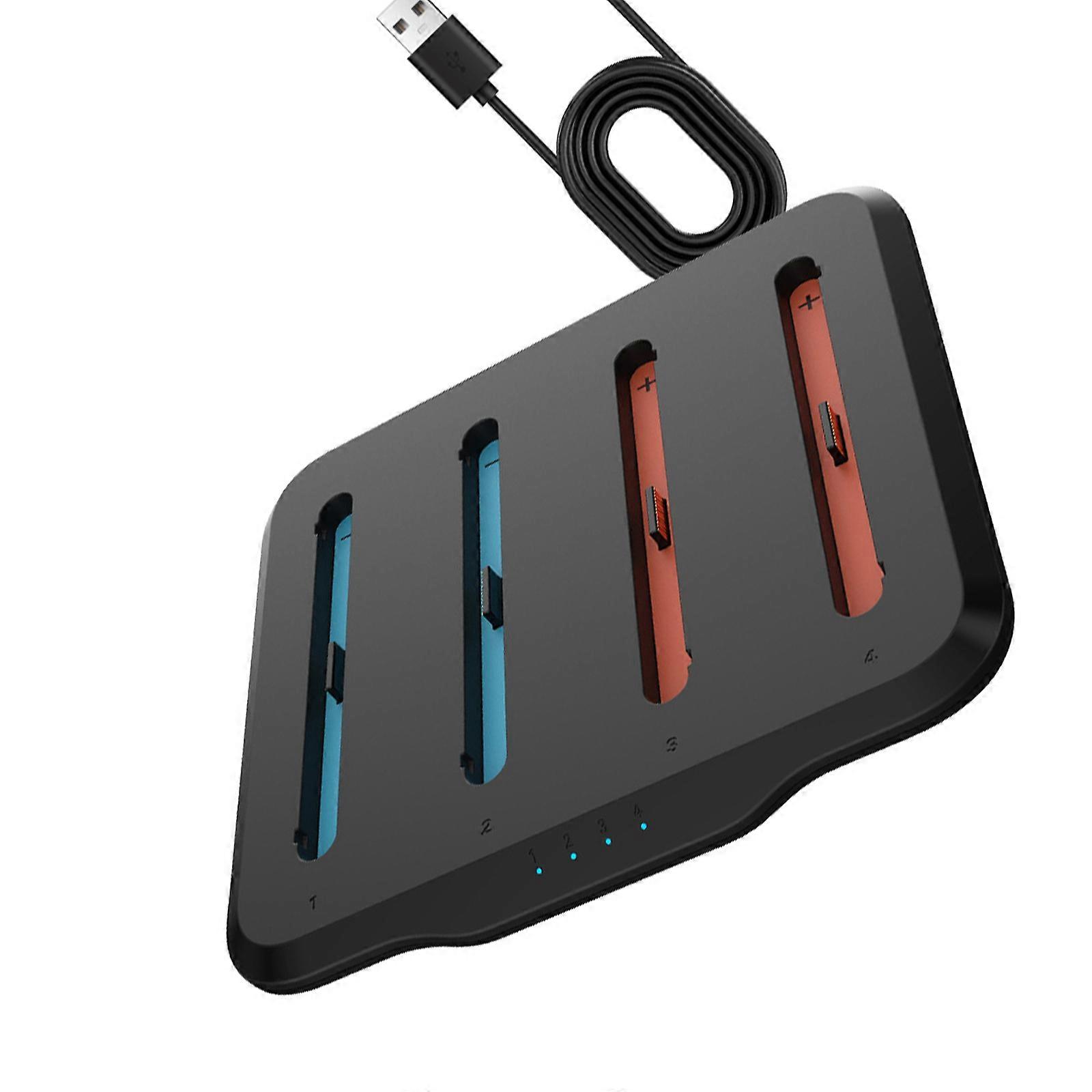 Effective 4 Port Switch2 Wireless Controller Energy Dock With Clear LED Status Light Multicolor
