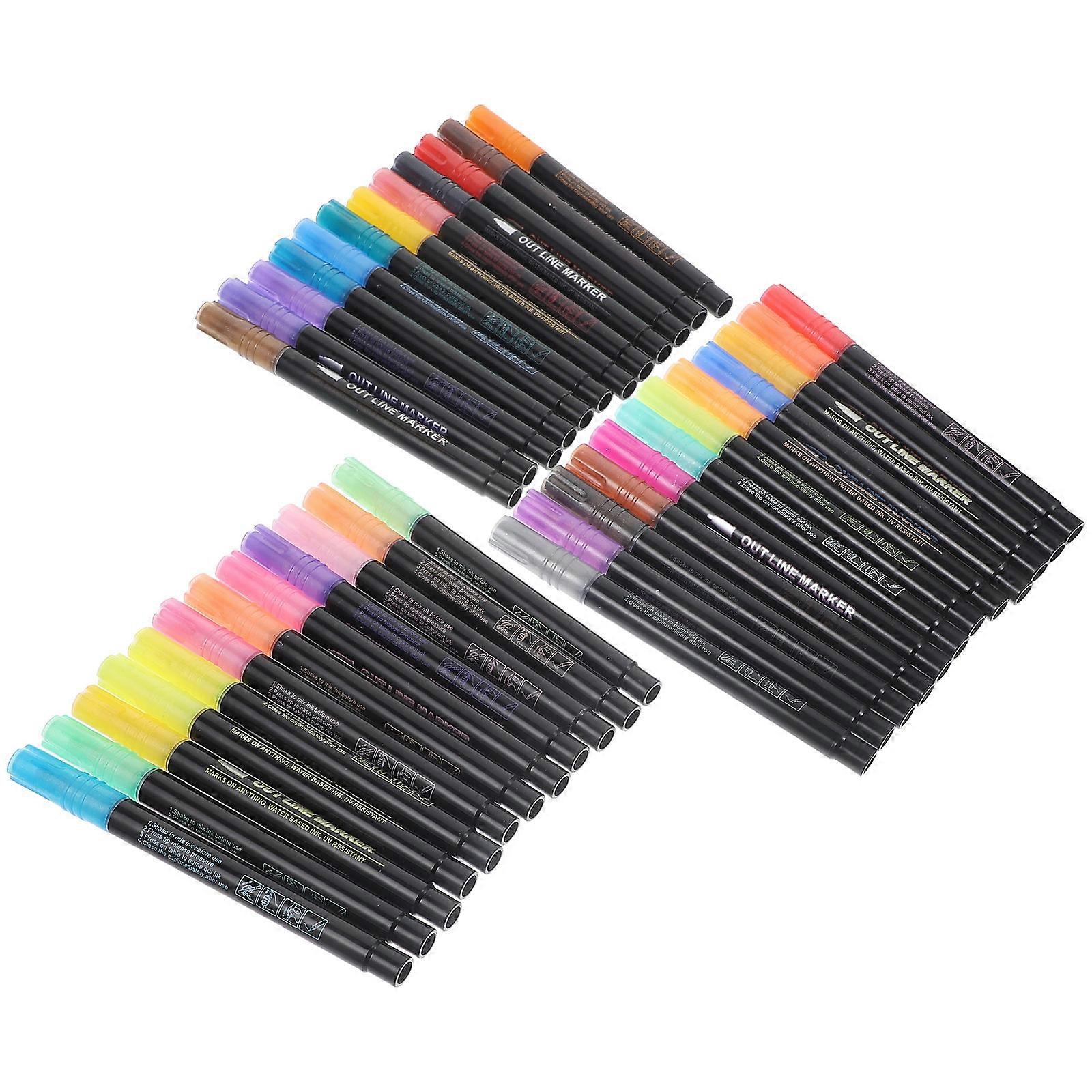 Wheel Outline Pen Multi-Function Marker for Marking 36Pcs Assorted Color