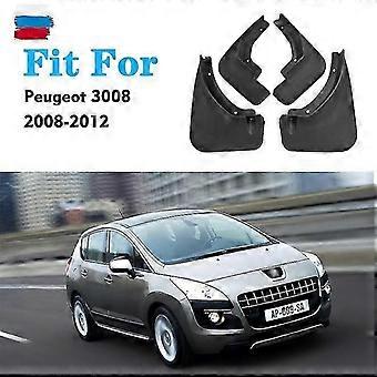 2008-2013 Car Accessories Muflaps For Peugeot 3008 Mudguards Fender Mud Flap Guard Splash Mudguard Front Rear 4pcs