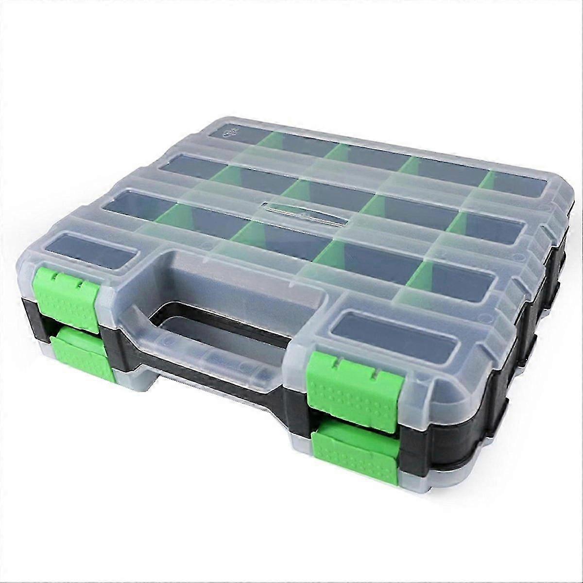 Multipurpose Tools Organizer Box with 34 Compartments Hardware Storage Container for Nuts Small Part