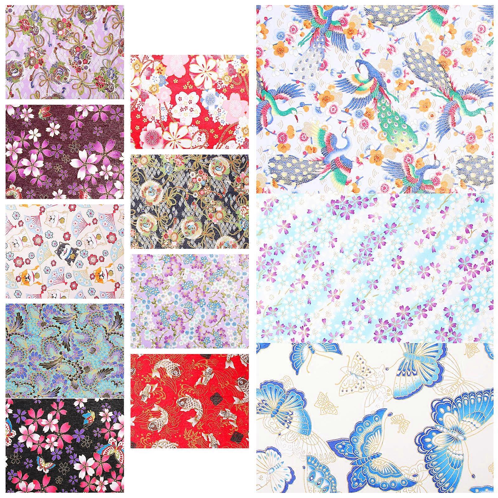 DIY Patchwork Fabric 90 Sheets for Sewing Crafts Printed Cloth Assorted Color