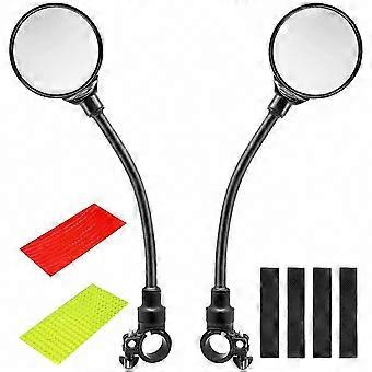 2-Pack Bicycle Rearview Mirrors, 360-Degree Rotatable Handlebar Side Mirrors, Universal Fit for Bike and Motorcycle