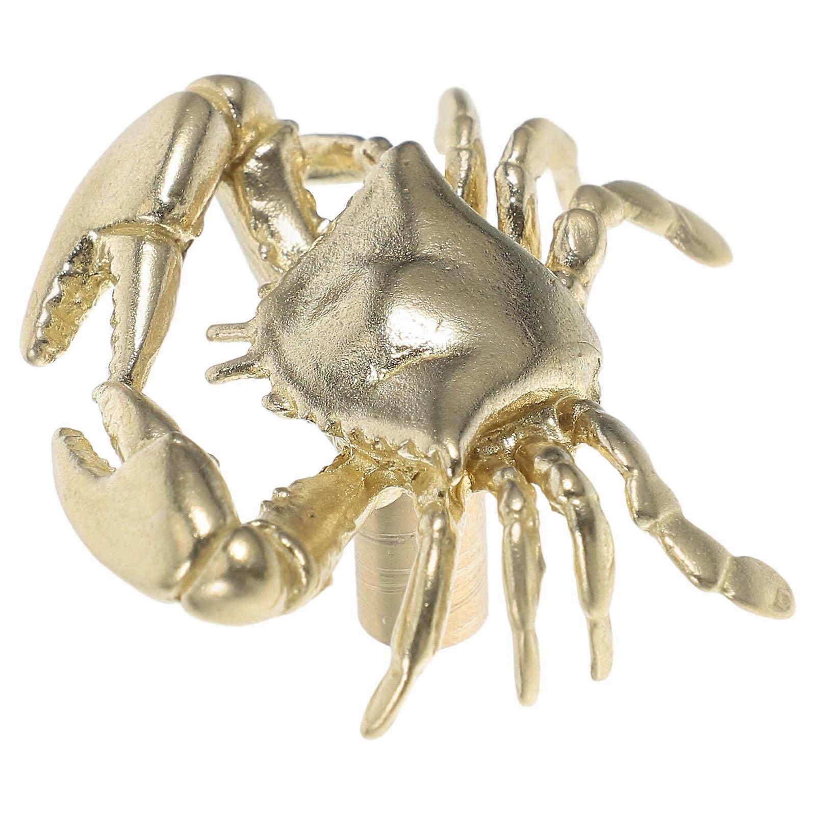 Brass Crab Drawer Knobs Coastal Furniture Pull Handles Decorative Closet Knobs Retro Sea Theme House Decor Rustic Ocean Theme Knobs for Kitchen Cabine