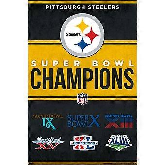 Quebra-cabeças de madeira dos campeões da NFL Pittsburgh Steelers