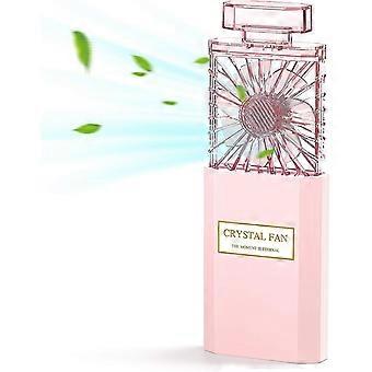 Ventilador portátil elegante para mulheres - Pequeno, recarregável, silencioso e potente - Perfeito para viagens, trabalho e escola.