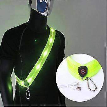 Opplyste skulderstropper LED-skulderbelte Oppladbart LED-reflekterende løpebelte for nattsikkerhet Utendørs fotturer