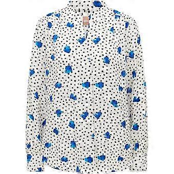 Boss Dame/Dame Polkaprikket Langærmet Bluse