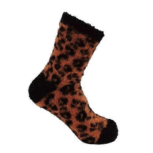 Miso Womens/Ladies Leopard Print Ankle Socks