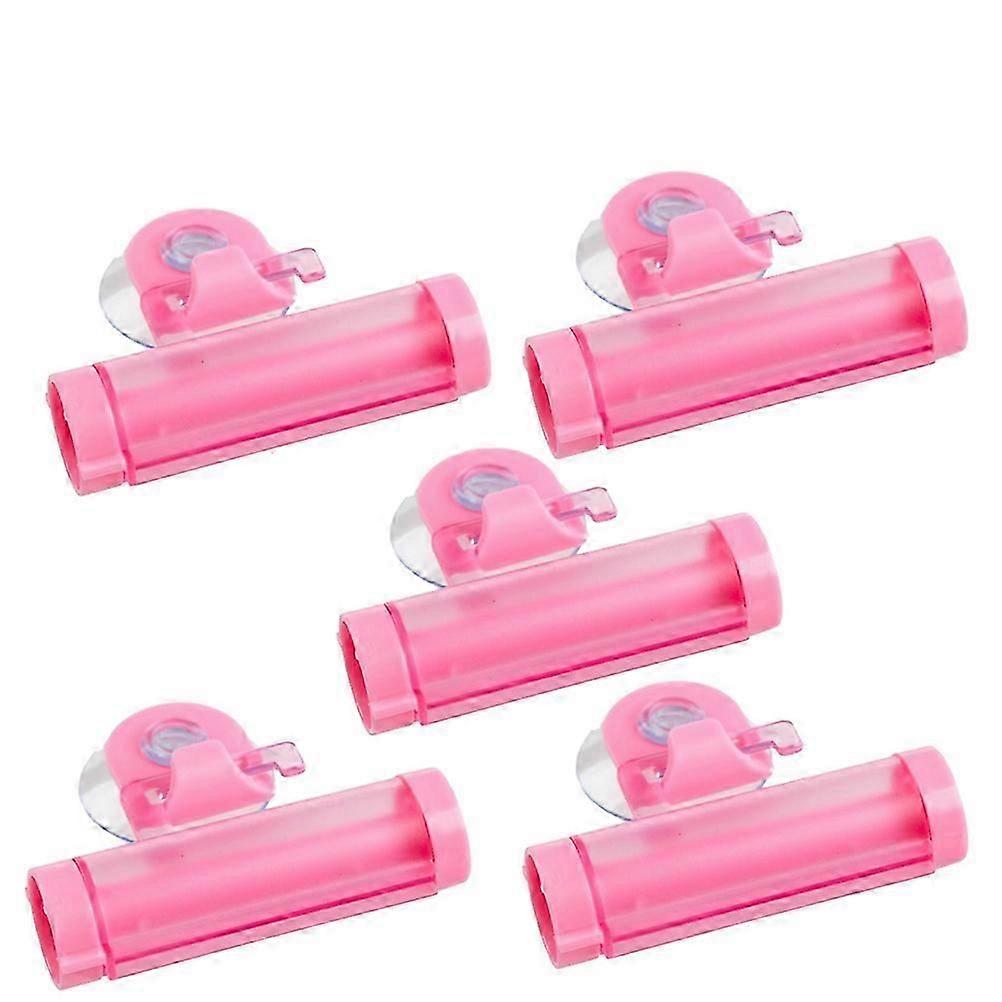 Facial Squeezer Multipurpose Manual Extruder for Toothpaste 5Pcs Pink