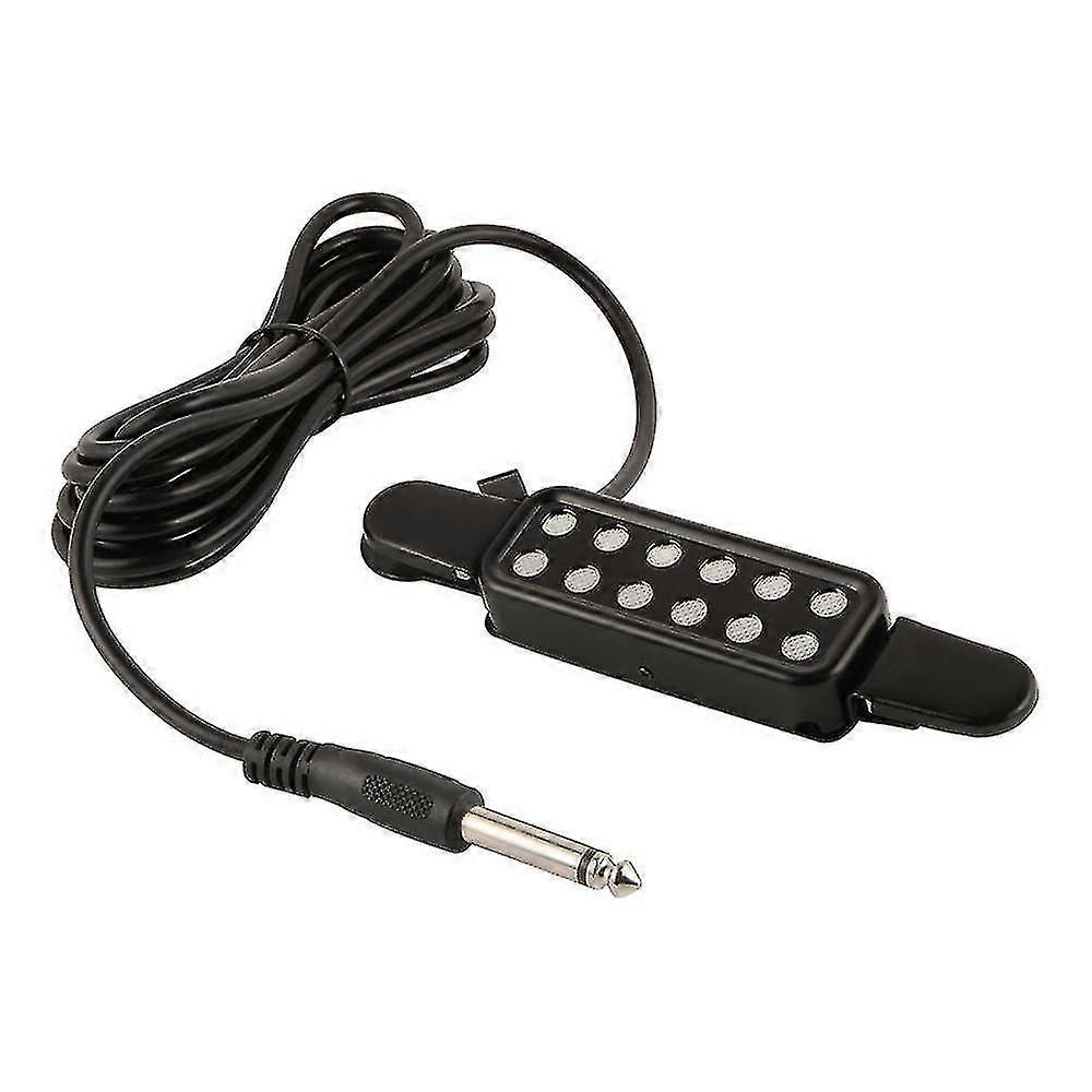 Sort clip-on akustisk guitar pickup