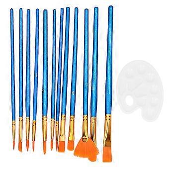 Aquarell Gouache Malerei Pinsel Nylon Haar Acryl Pinsel Set mit Palette