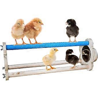 Perche de poulet pour poussins Stand en bois de poulet avec miroirs Stand de poussins Dressage Perche Jouet Poulet balançoire Jouet de poulet pour poules