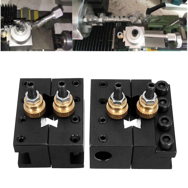 4Pcs Mini Lathe Cut Off Blade Tool Holder Cutter Set For Quick Change Tool Post Holder