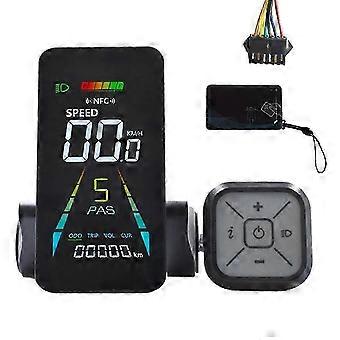 E-Bike NFC LCD-Display, farbiger animierter Tacho, UART 24V/36V/48V/60V, Tachometer, Elektroroller NFC L WS
