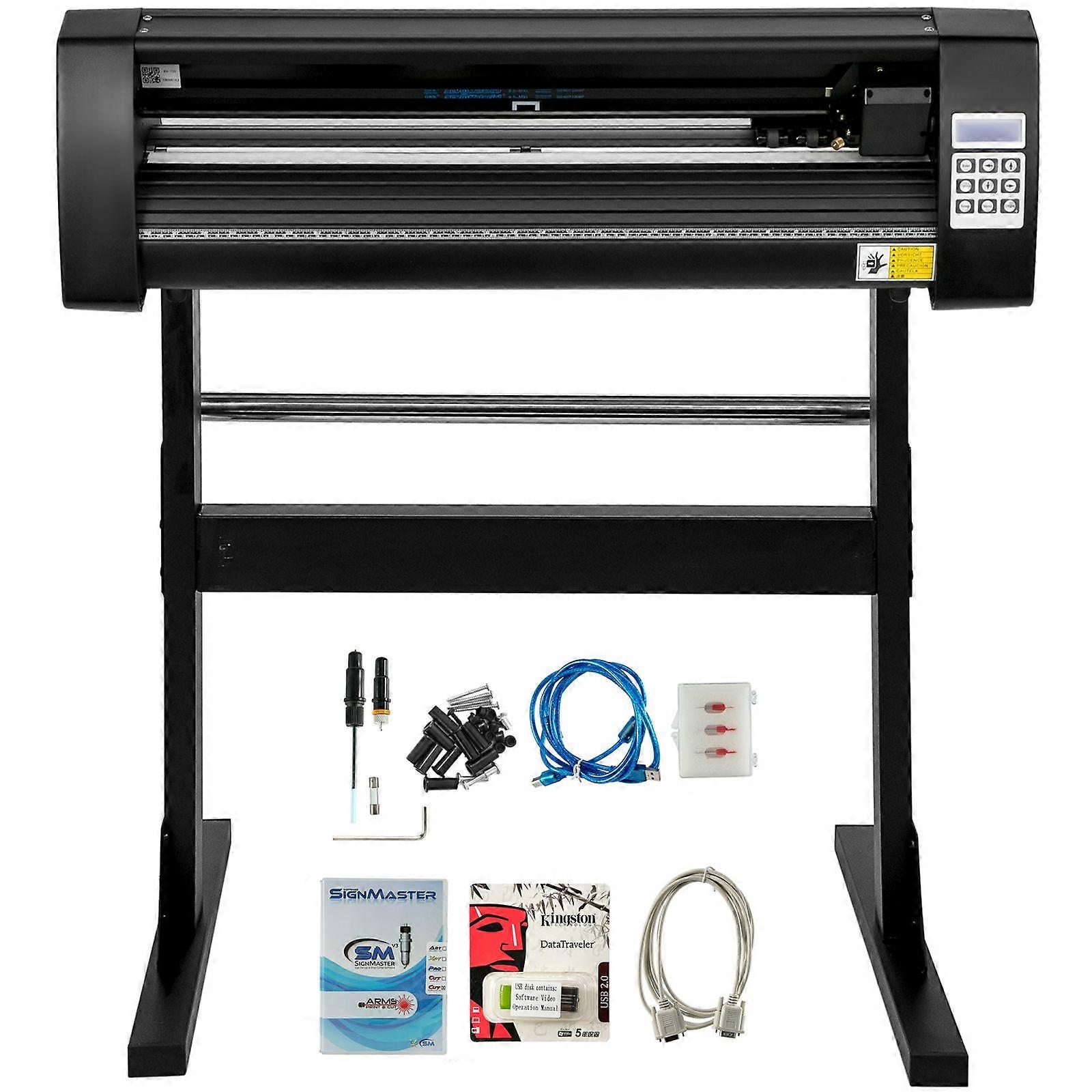 28" Vinyylileikkuri Plotter 720mm Signmaster Cutting Machine 3 terää musta